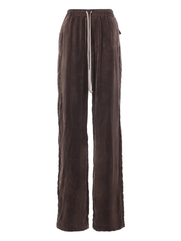 Rick Owens Geth Belas Drawstring Trousers in Brown