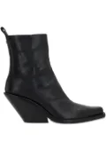 Ann Demeulemeester 75mm calf leather boots - Black