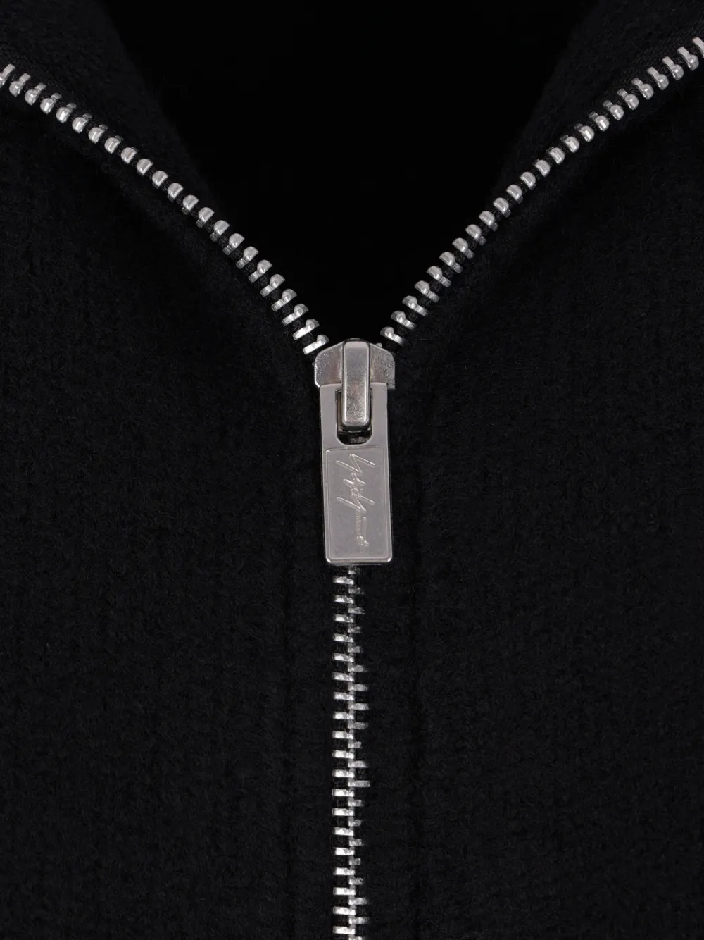 Yohji Yamamoto Full-zip Cardigan In Black