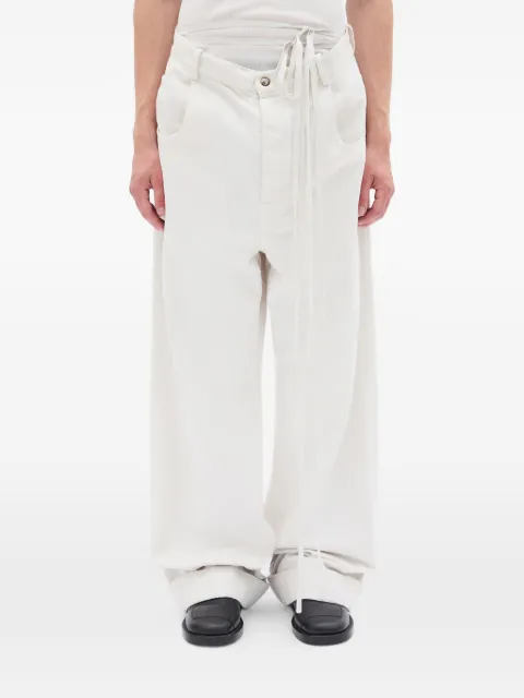 Ann Demeulemeester jean boutonné à détail noué