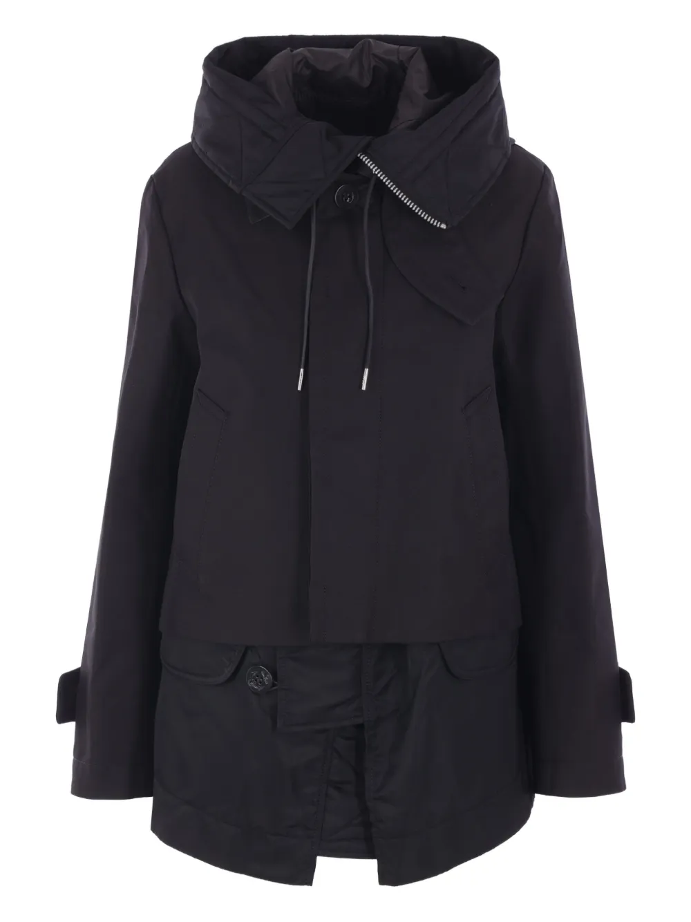 Sacai Parka met capuchon Zwart