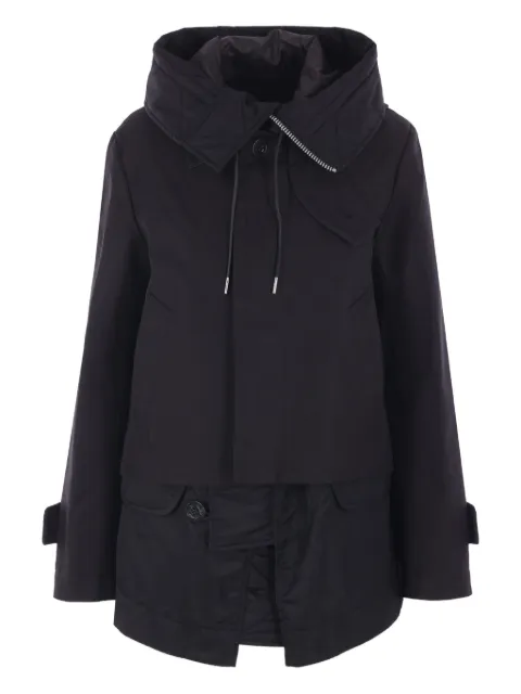 sacai hooded parka coat