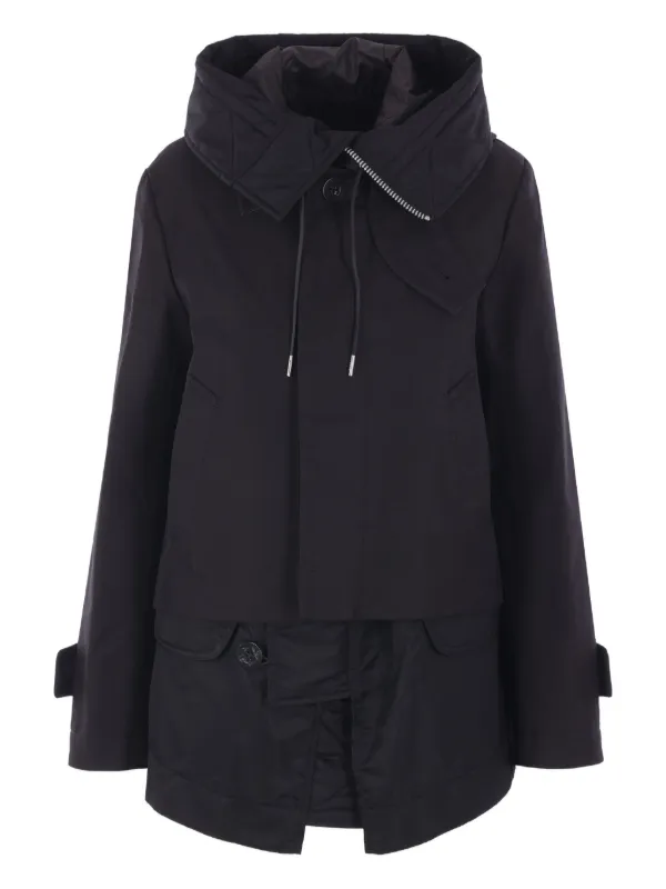 sacai ロングコート ブラック レディース Sacai ロングコート & ウィンターコート