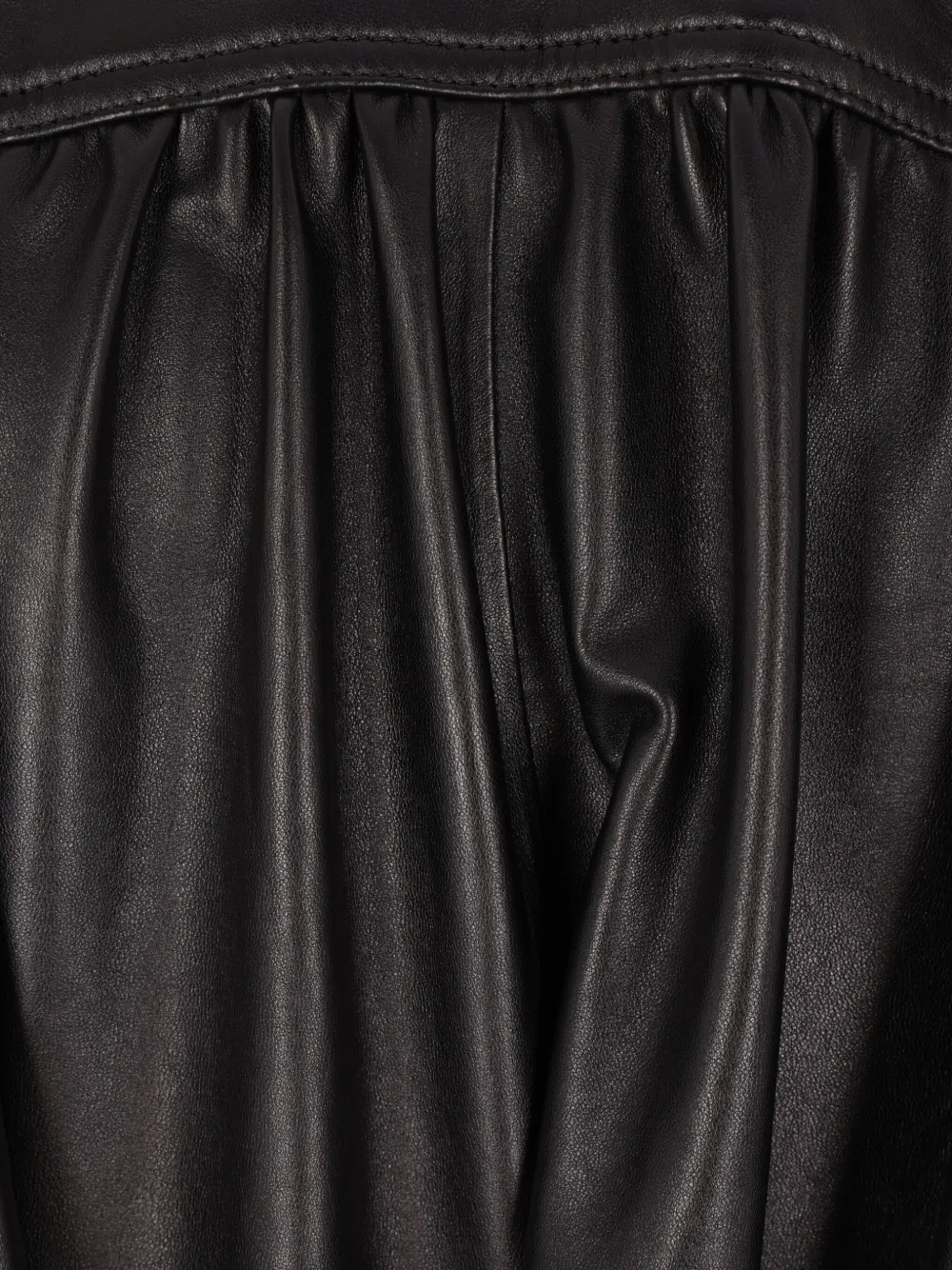 Ann Demeulemeester Double-breasted Leather Coat In Black
