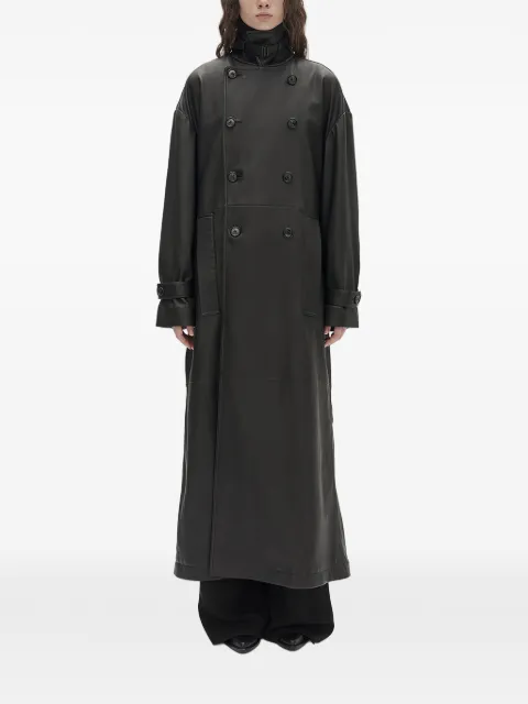 Ann Demeulemeester double-breasted leather coat
