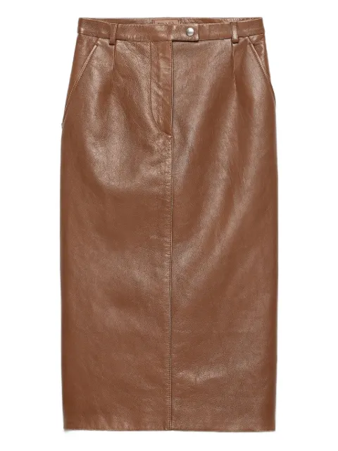Prada leather pencil skirt