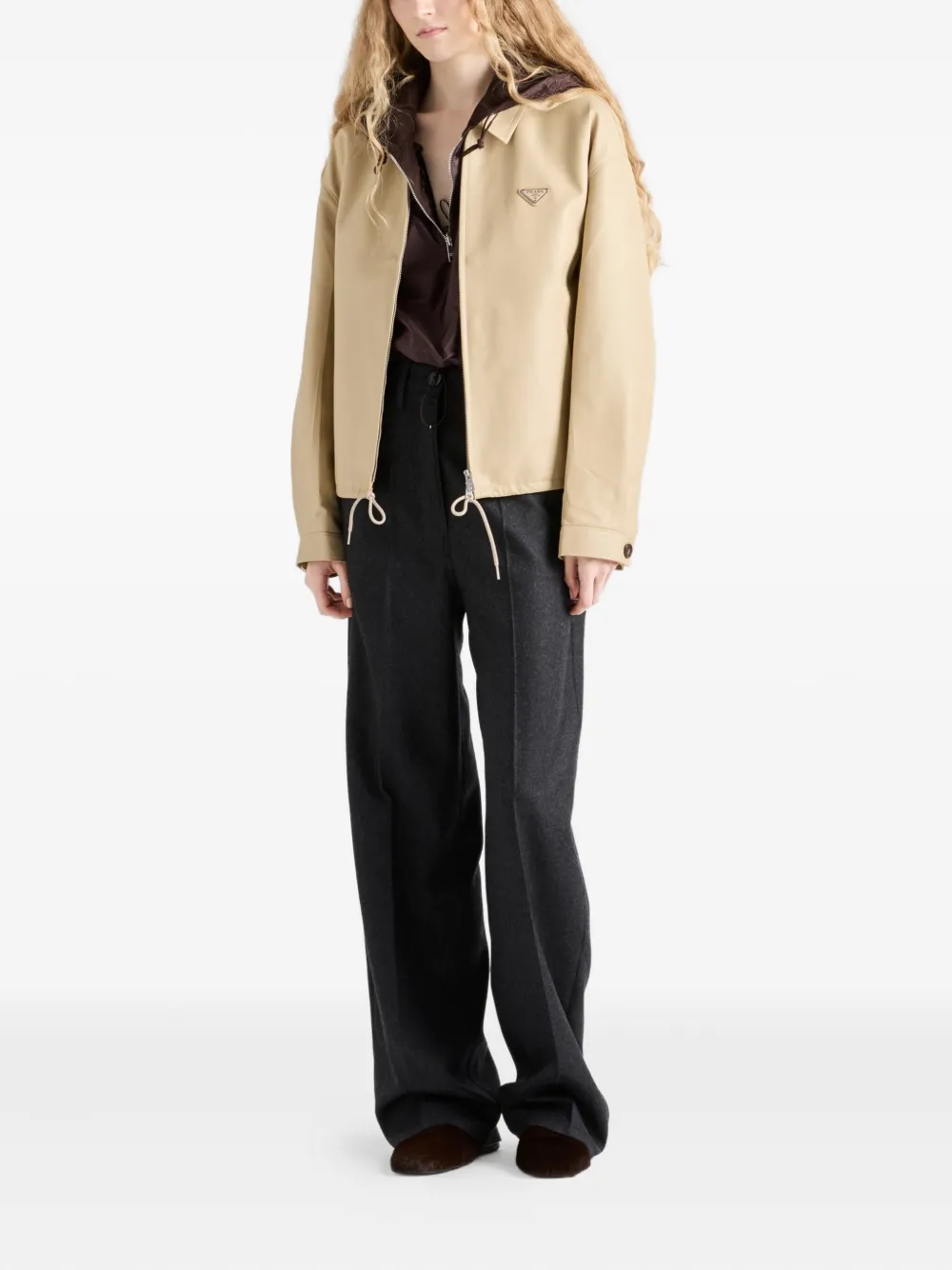 Prada Bomberjack met rits Beige