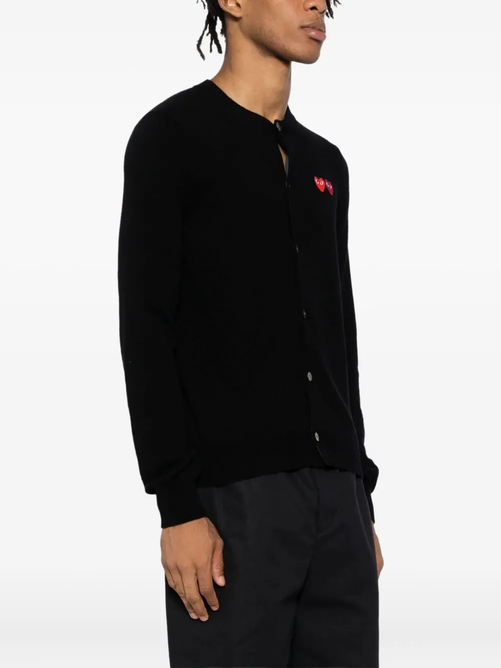Comme Des Garçons Play Vest met logo Zwart