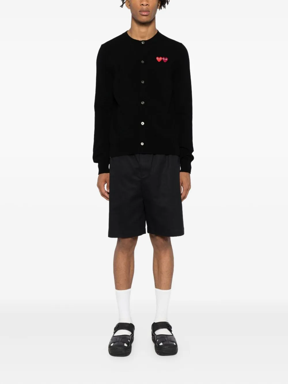 Comme Des Garçons Play Vest met logo Zwart