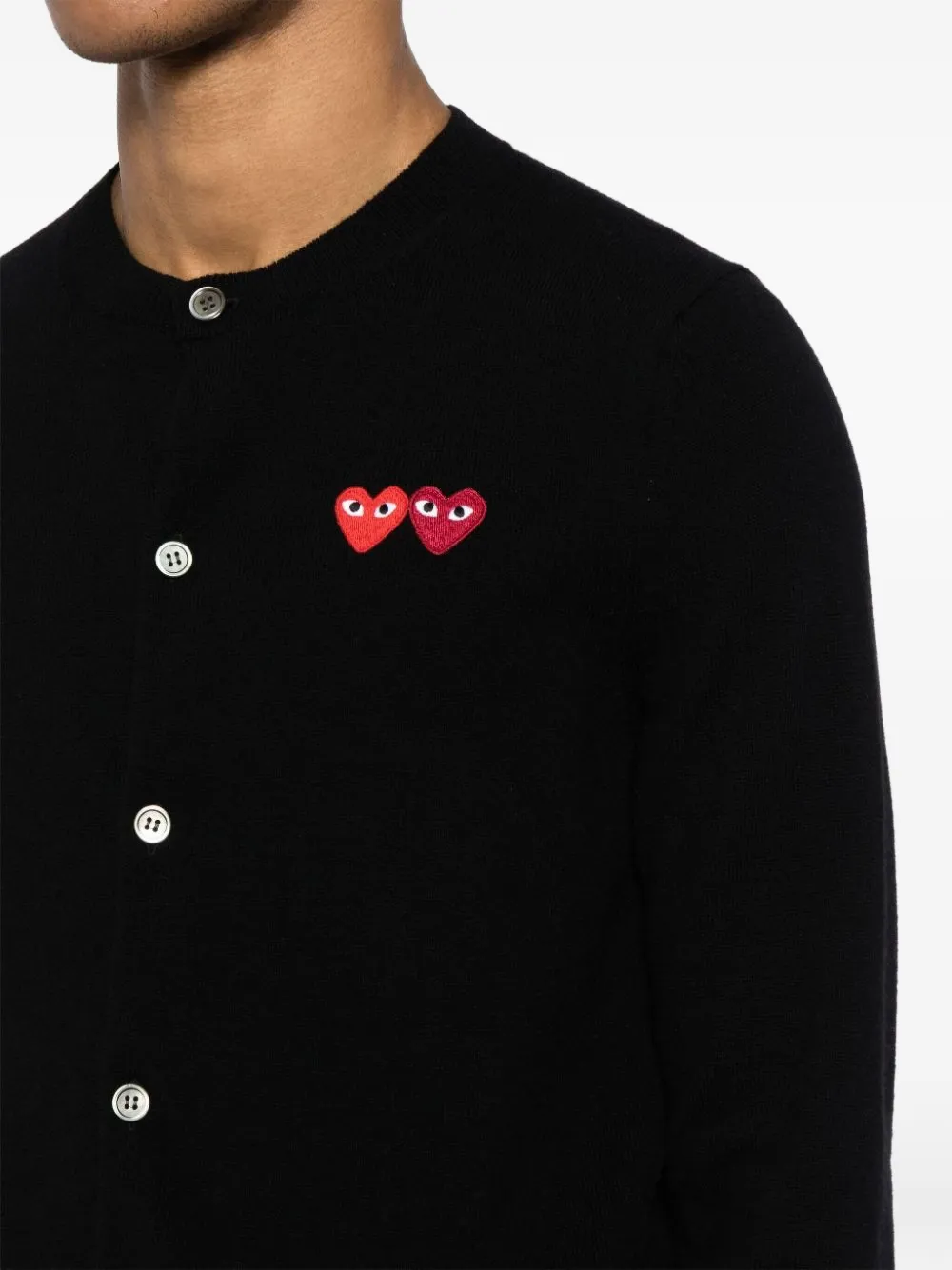 Comme Des Garçons Play Vest met logo Zwart