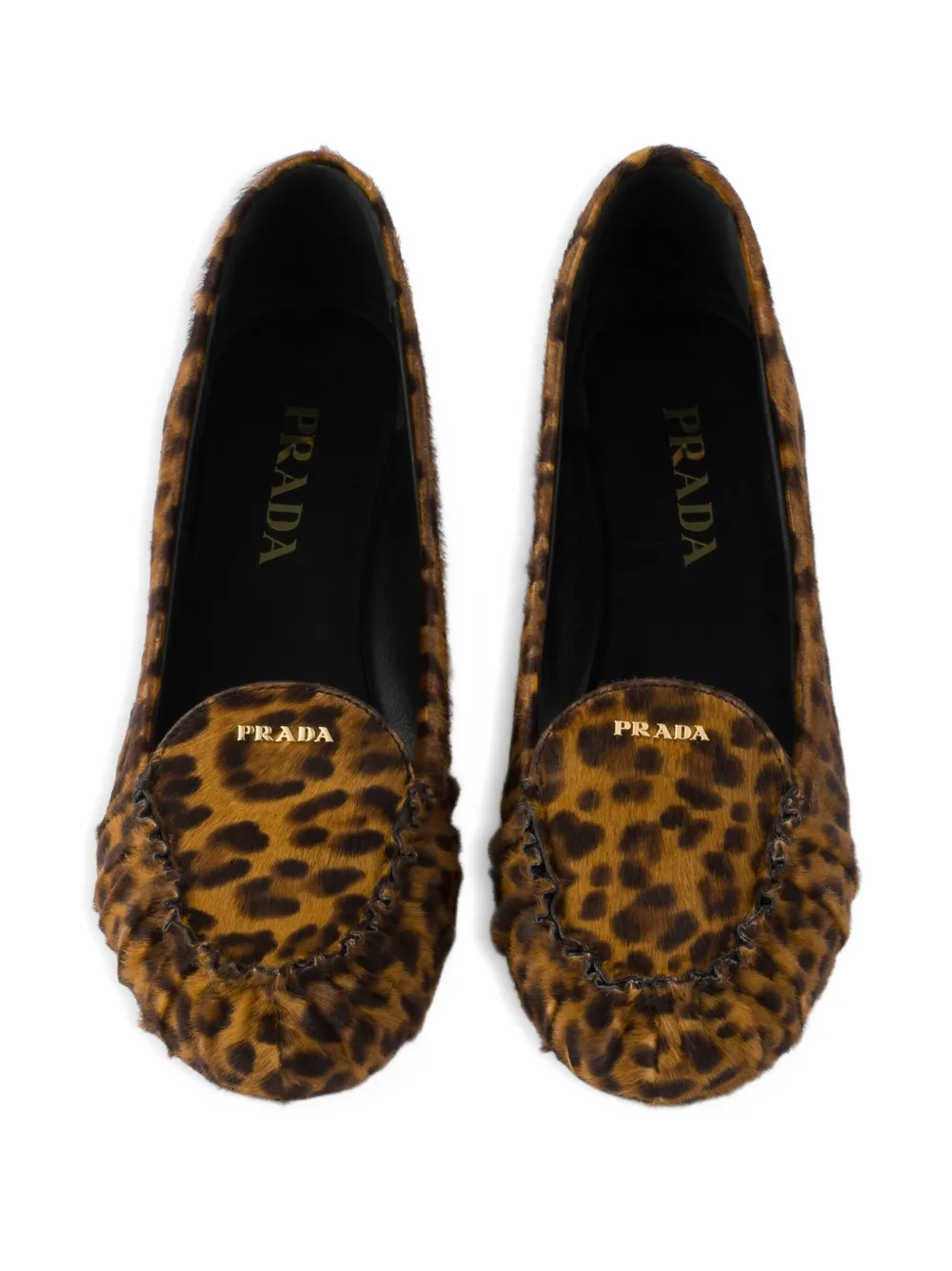 Prada Leopard-print Loafers In Multi