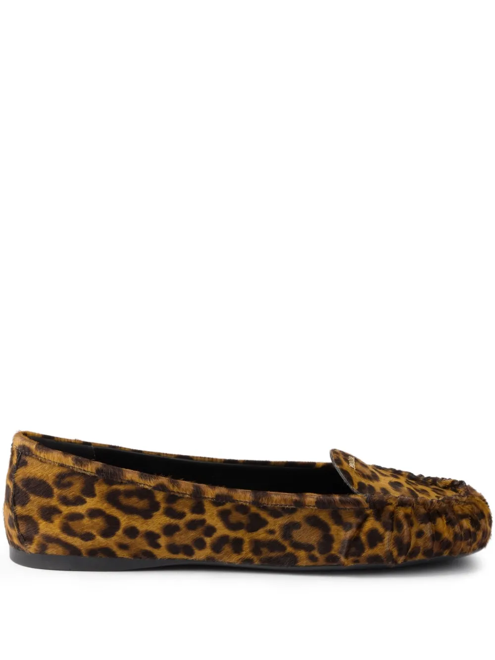 Prada Leopard-print Loafers In Multi