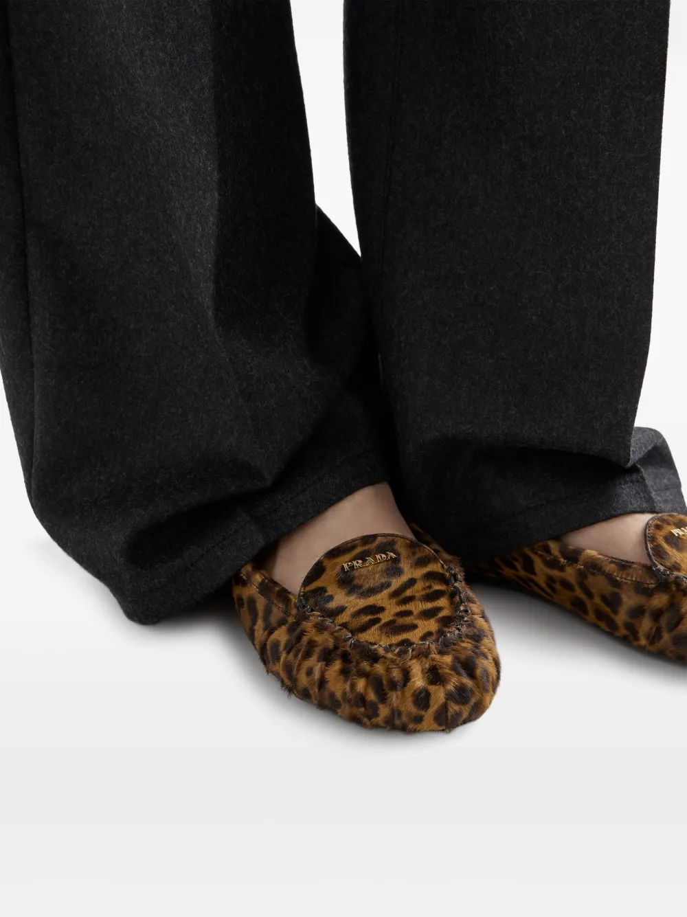 Prada Leopard-print Loafers In Multi