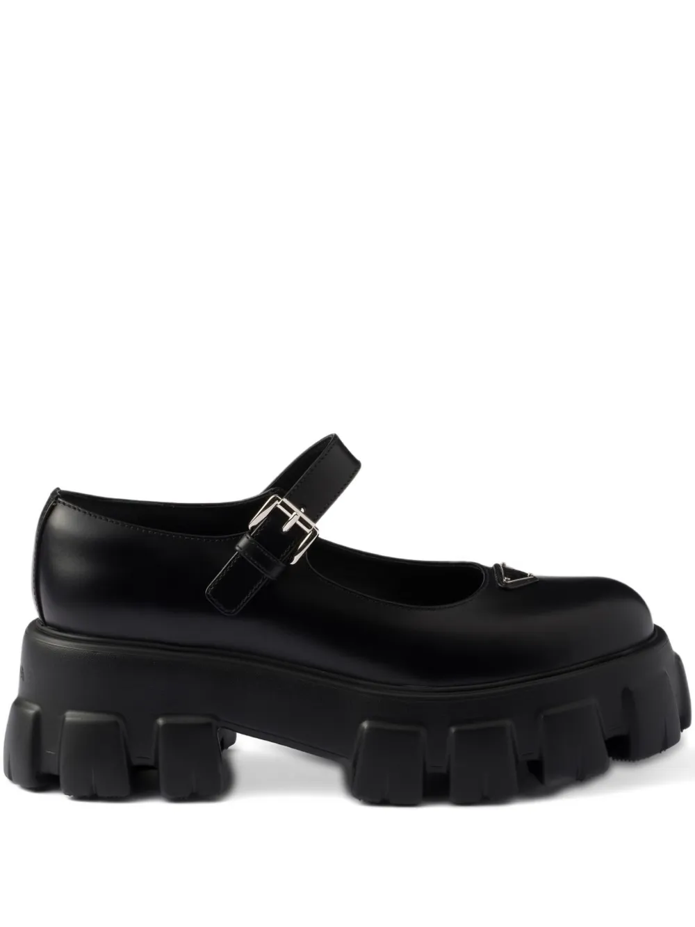 Prada logo-detail flat pumps Black