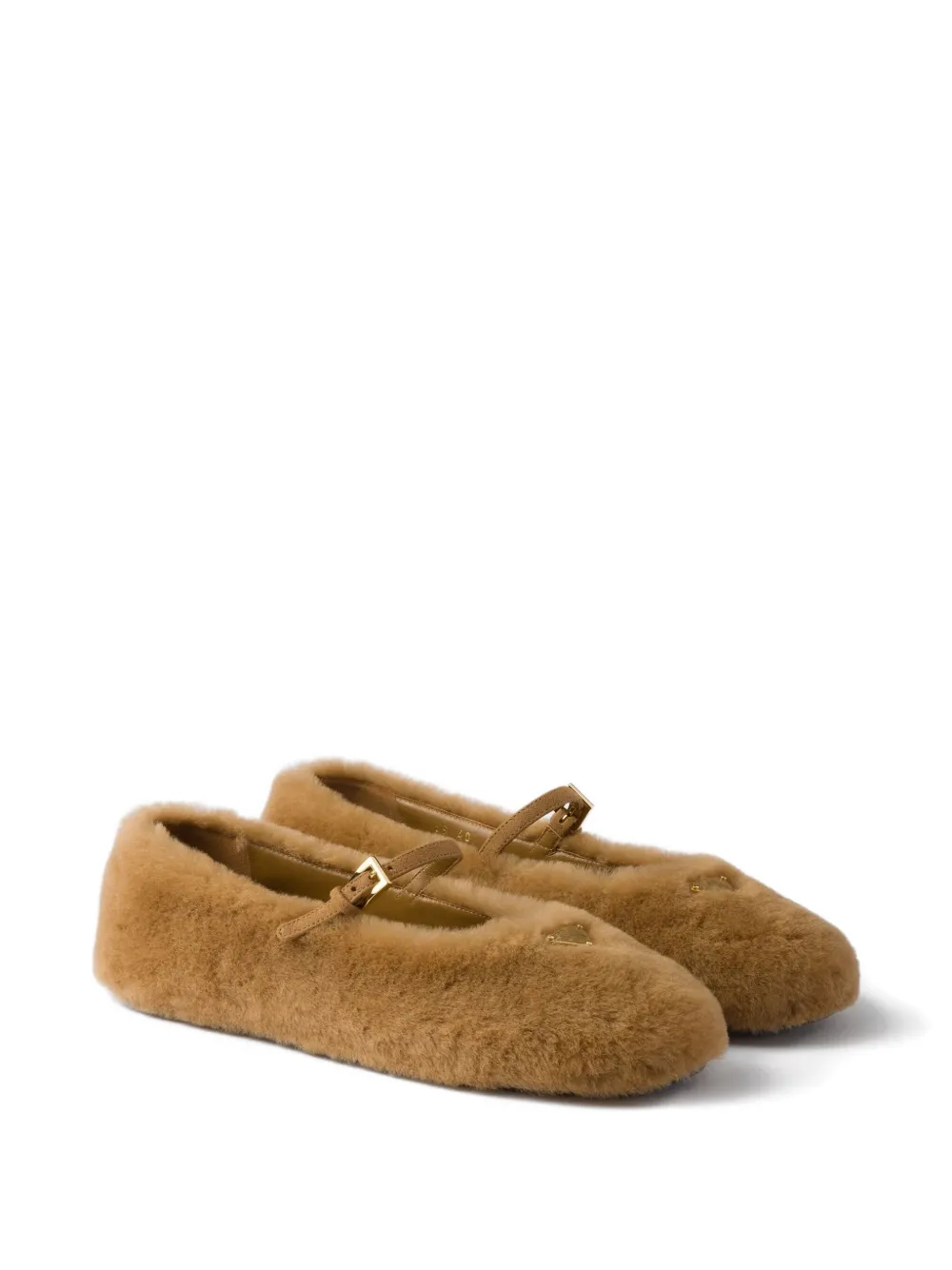 Prada Lammy ballerina's - Bruin