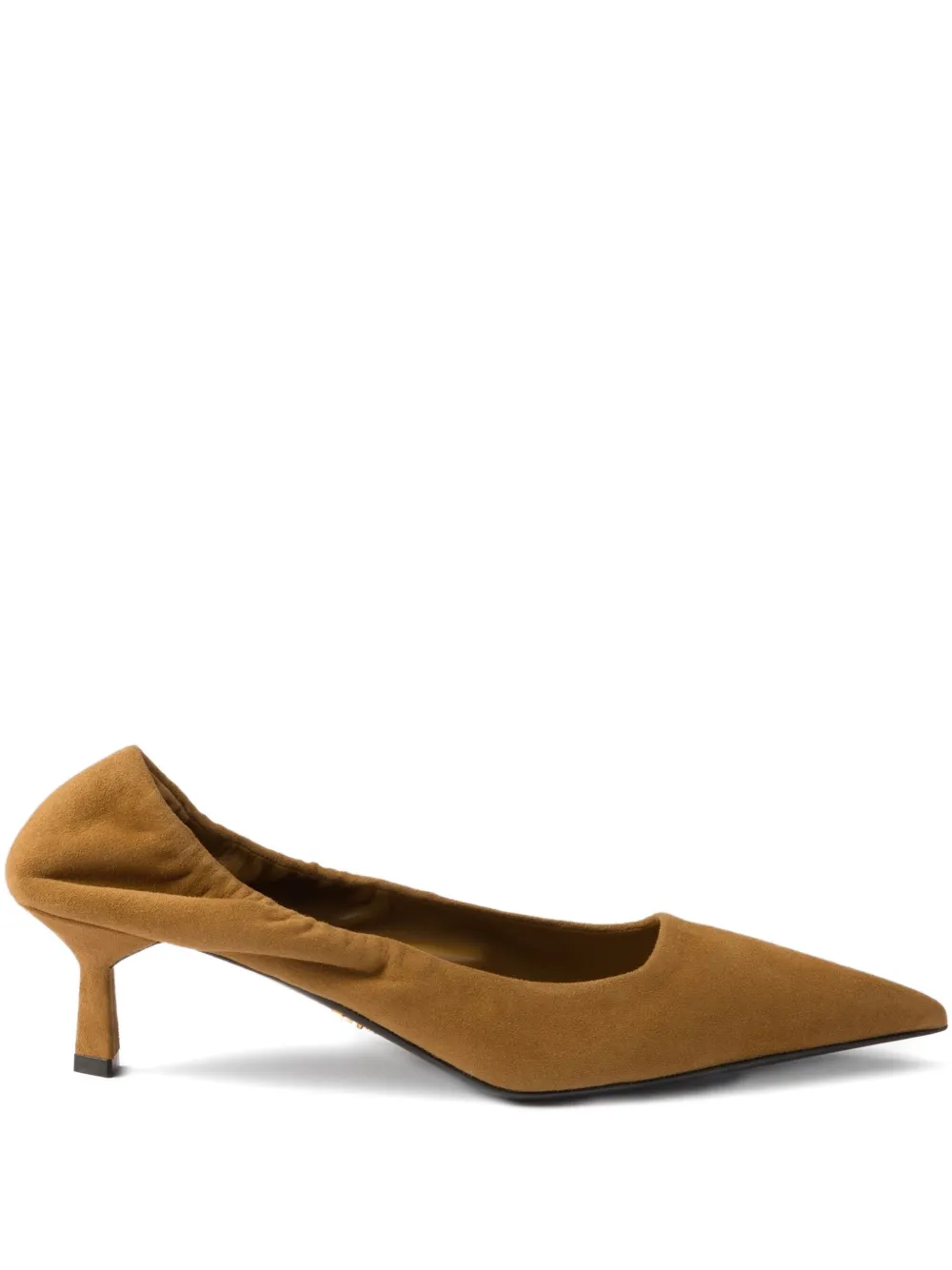 Prada Suede Pointed-toe Pumps In Brown