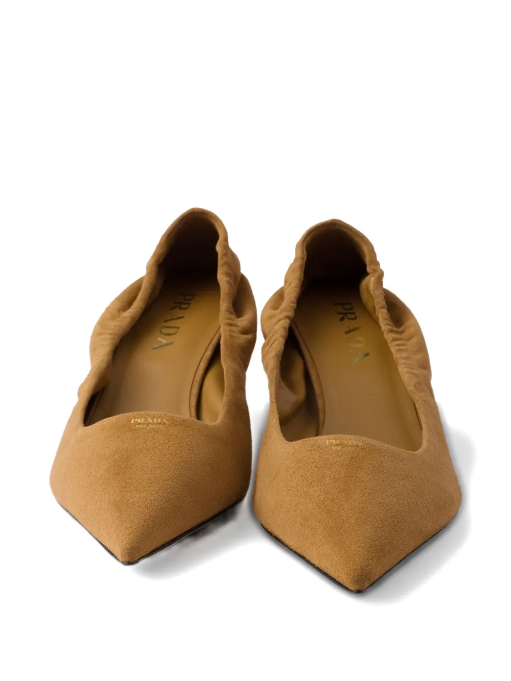Prada Pumps met puntige neus Bruin