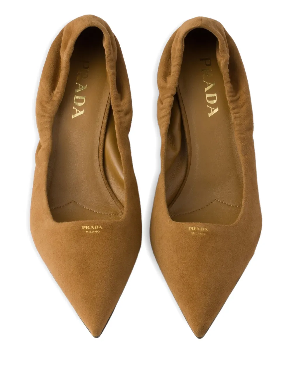 Prada Pumps met puntige neus Bruin