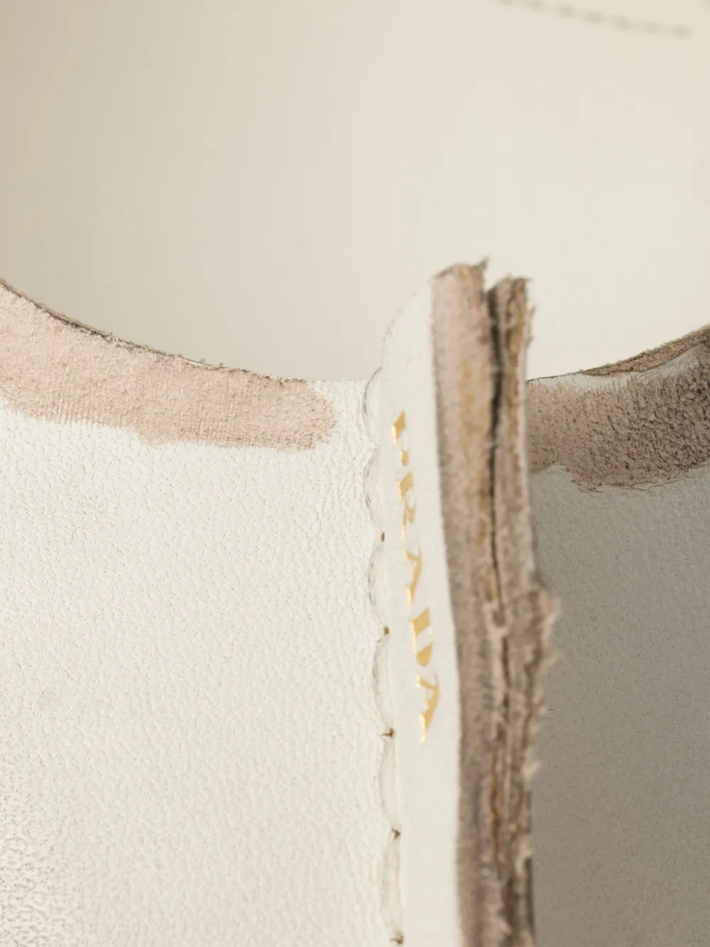 Prada 85mm Antiqued leather pumps Neutrals