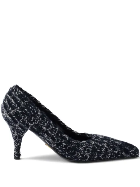 Prada 85mm knitted pumps