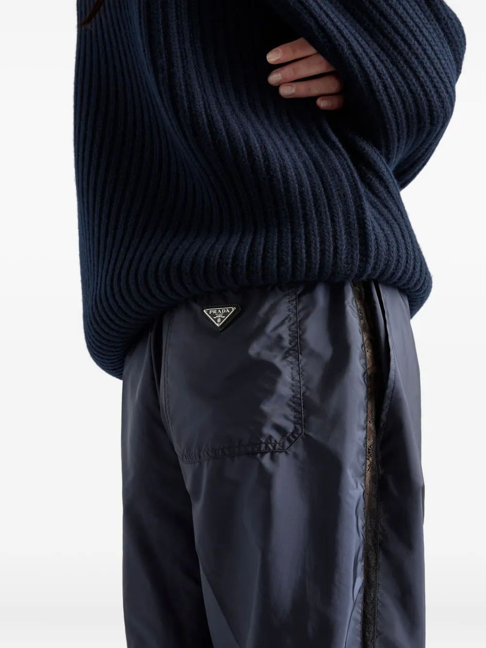 Prada Broek met elastische taille Blauw