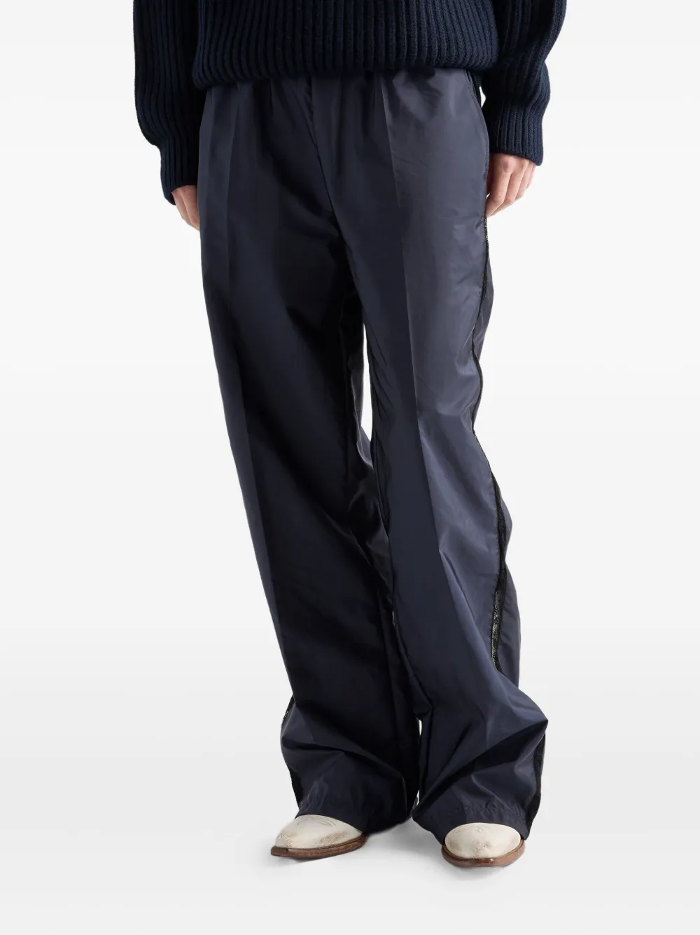 Prada Broek met elastische taille Blauw