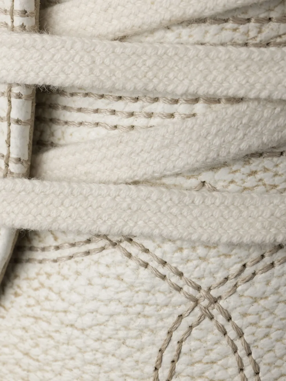 Prada distressed leather sneakers Neutrals