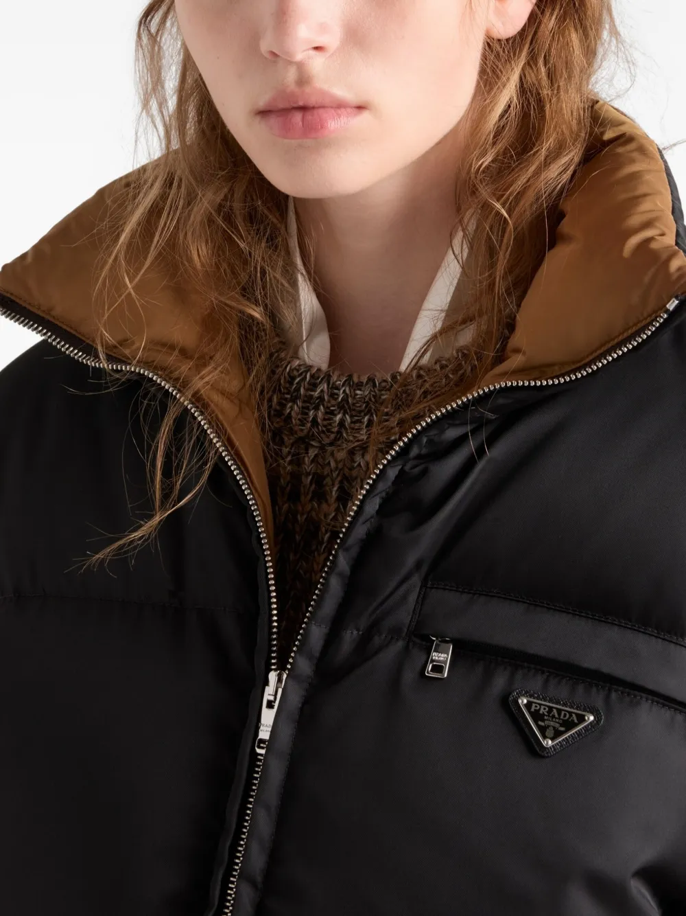 Prada Donsjas met logo Zwart