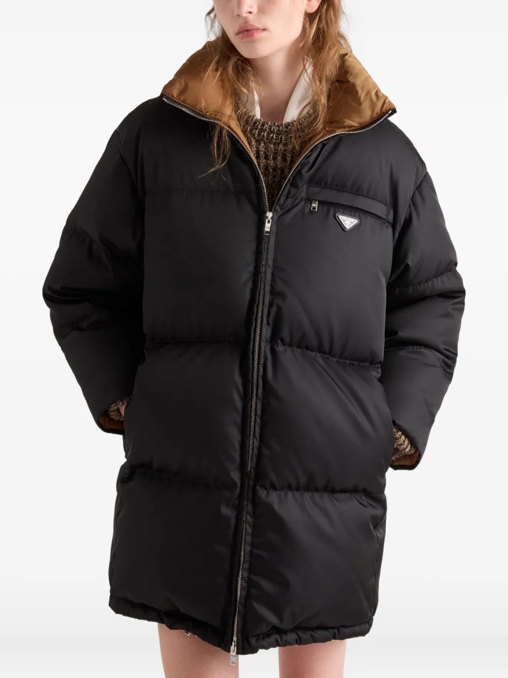 Prada Donsjas met logo Zwart