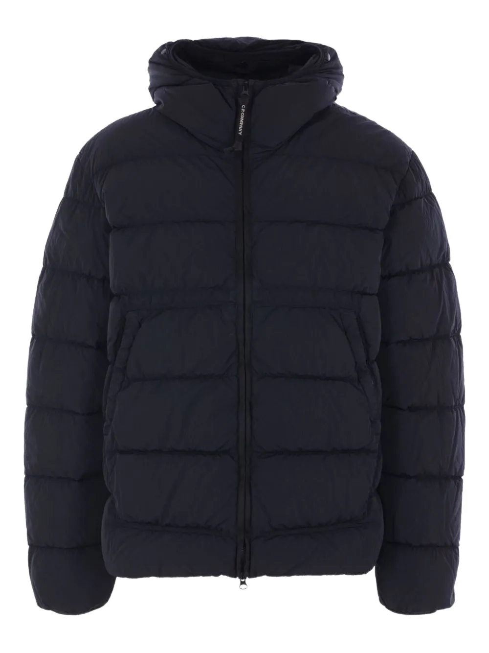 goggle-lens quilted jacket
