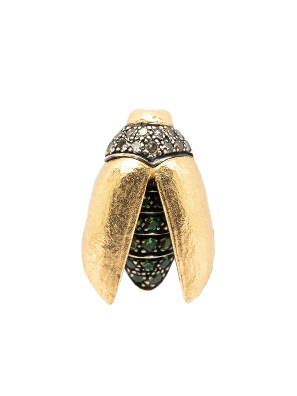 Bibi van der Velden Orecchini Beetle in oro giallo 18 carati con pietre