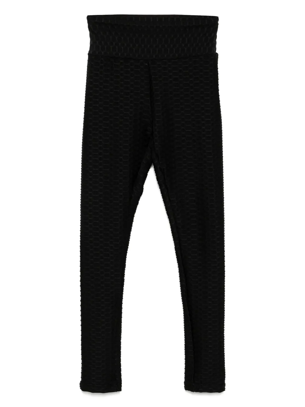 Tessitura Body Couture Fully Pleated Leggings In Black