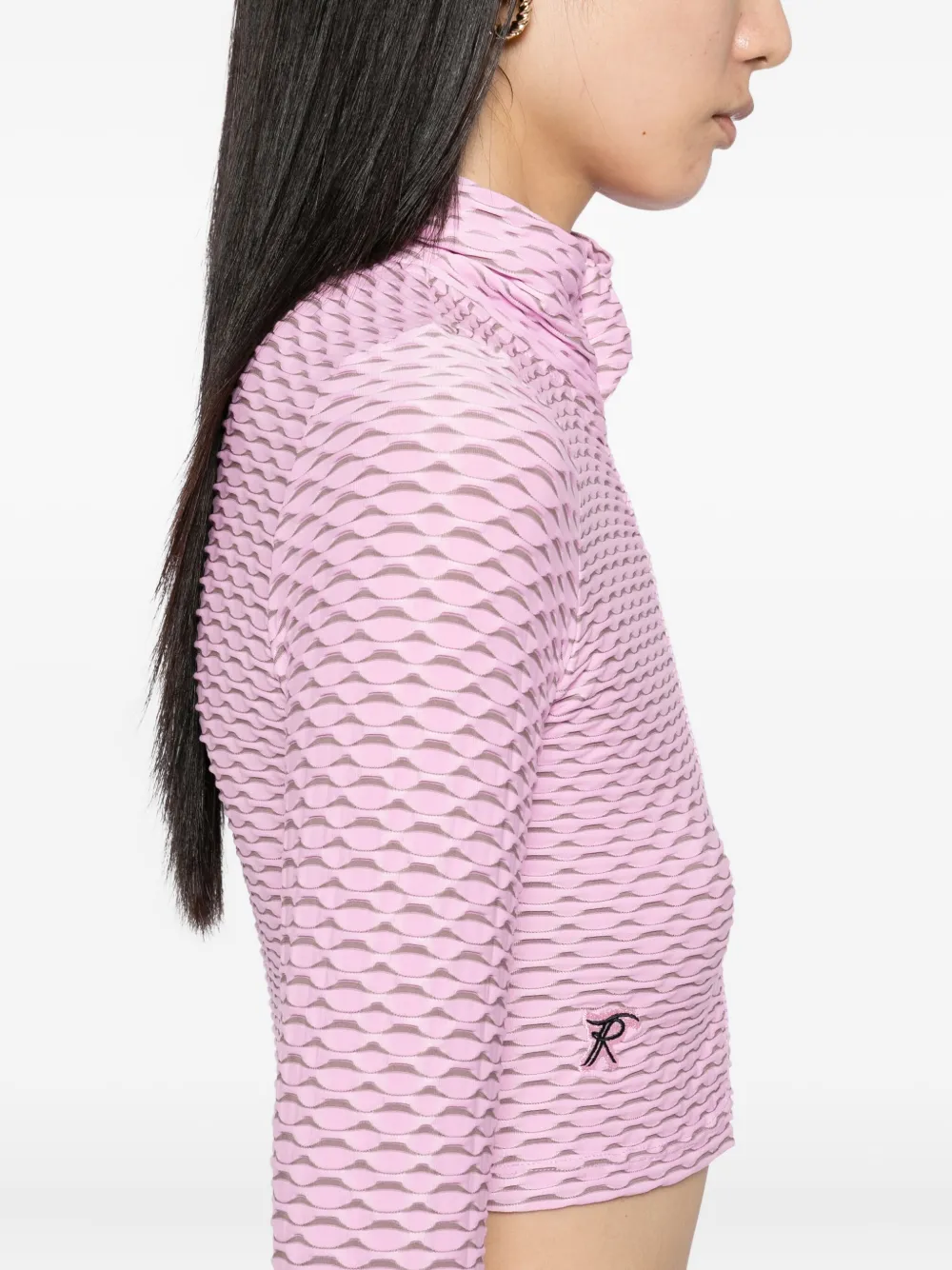 Tessitura Body Couture Fully Pleated Jacket In Pink