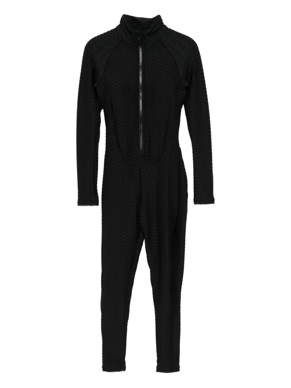 Tessitura Body Couture Fully Pleated Jumpsuit In Black