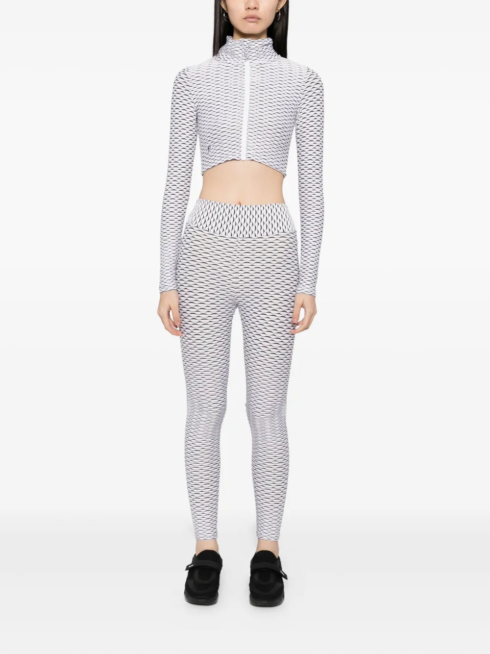 Tessitura Body Couture 3d Leggings In White