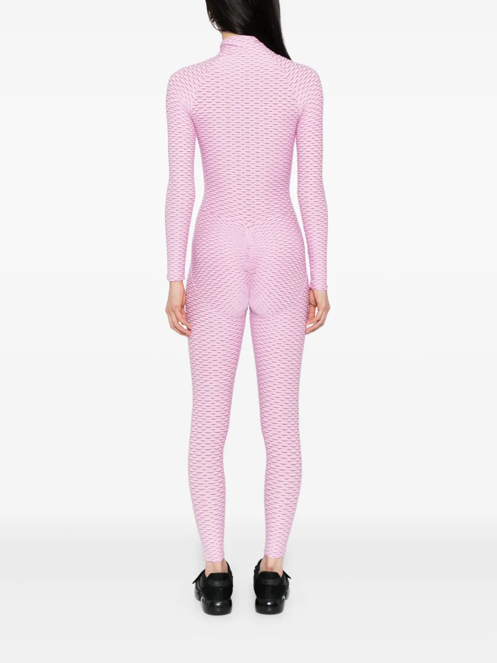 Tessitura Body Couture 3d Move Jumpsuit In Pink