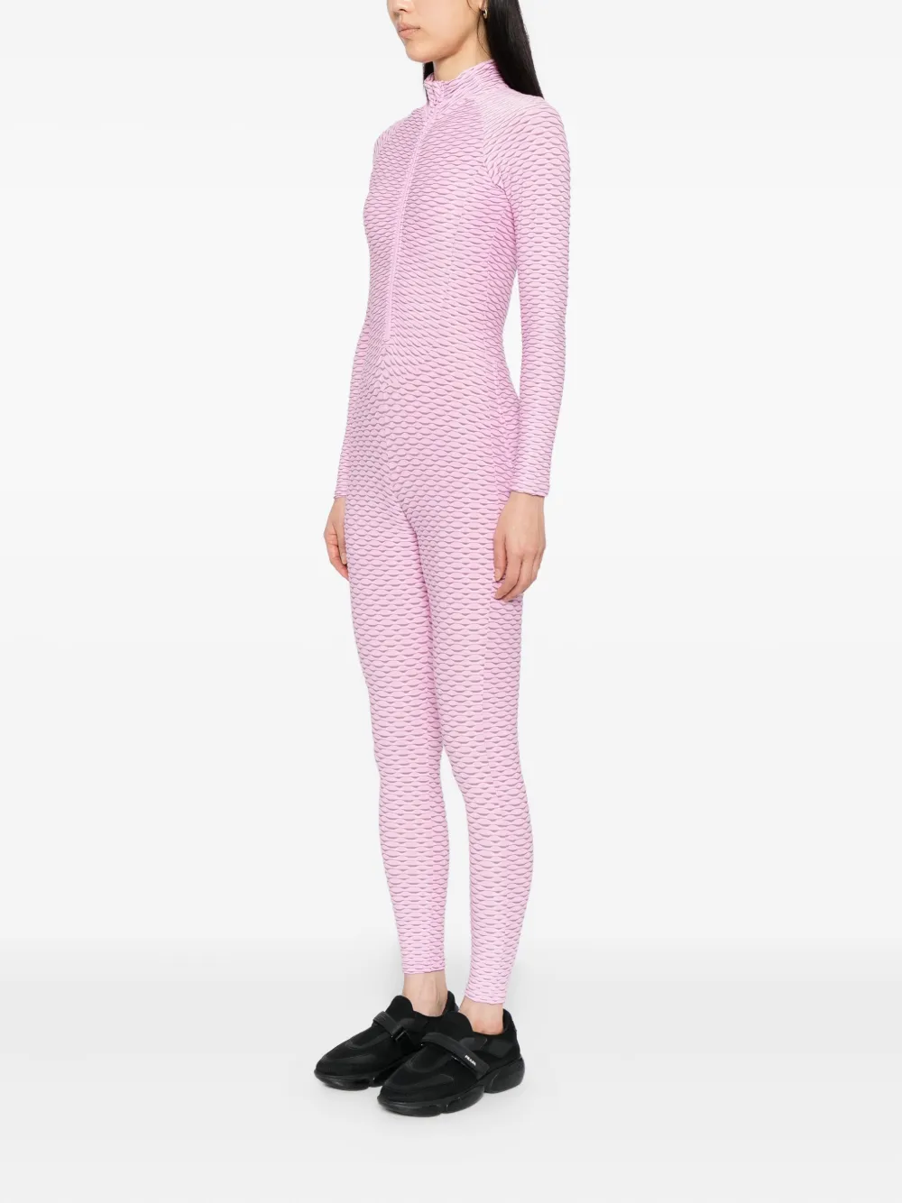 Tessitura Body Couture 3d Move Jumpsuit In Pink