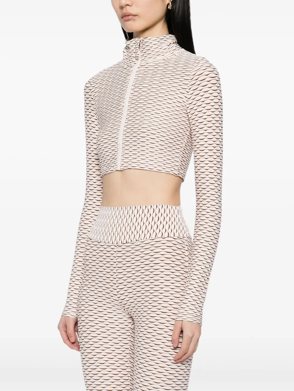 Tessitura Body Couture Fully Pleated Jacket In Neutral