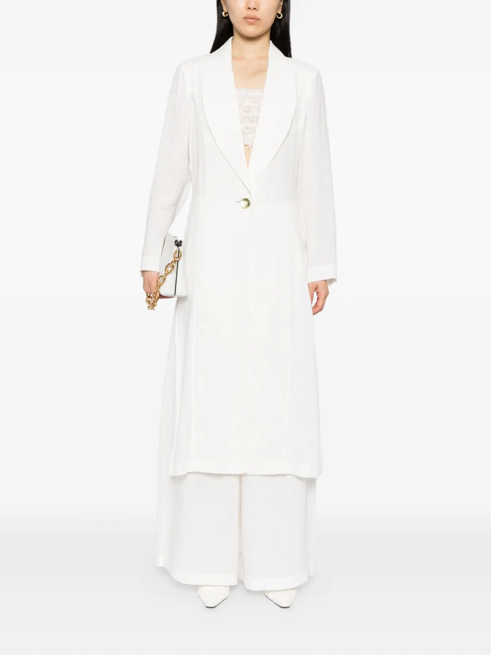 Tessitura Body Couture linen coat | Single Breasted Coats | Image 2