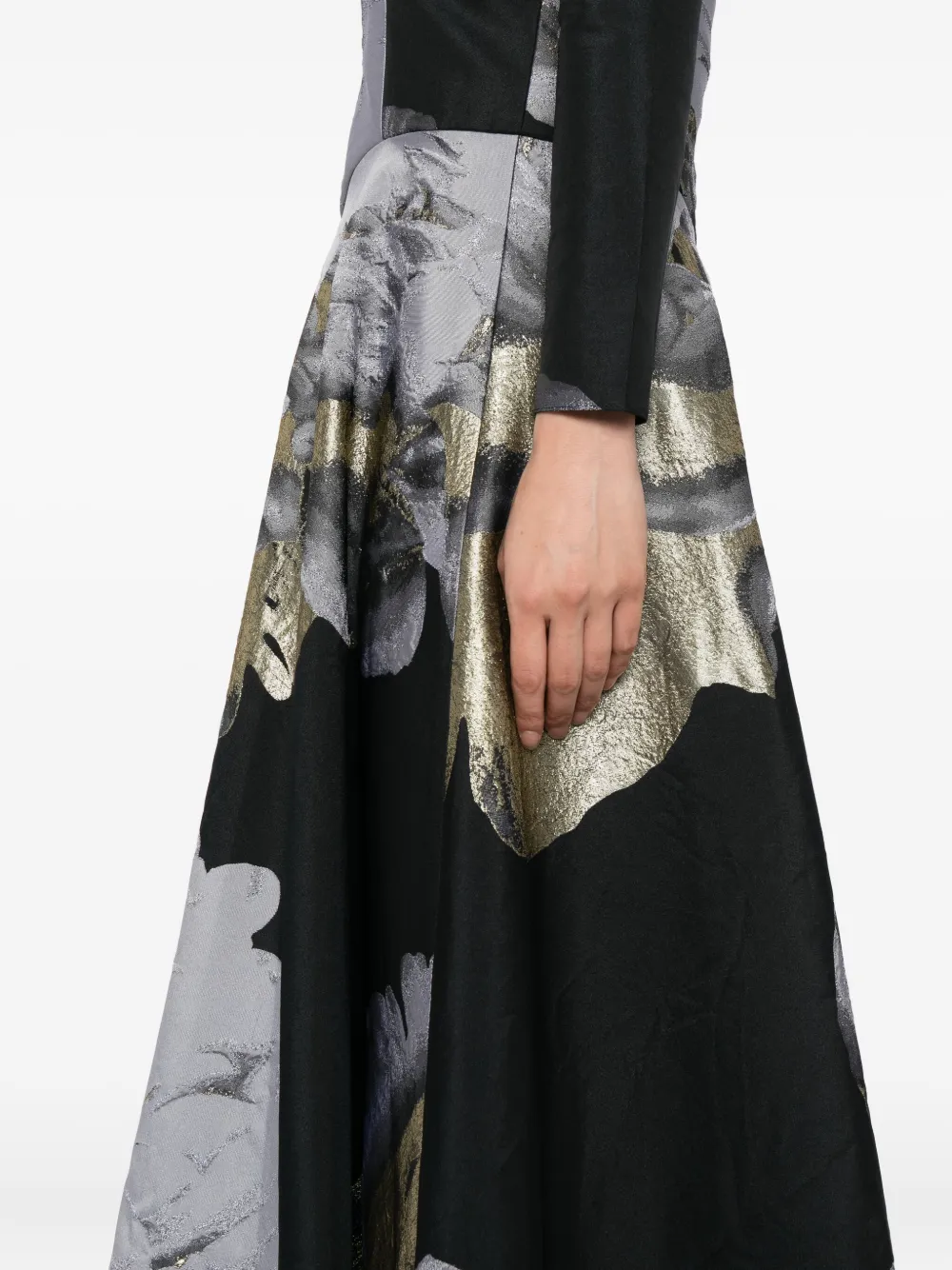 Tessitura Body Couture Patchwork Design Dress In Multi