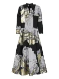 Tessitura Body Couture patchwork design dress - Gold