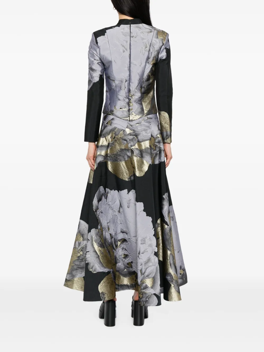 Tessitura Body Couture Patchwork Design Dress In Multi