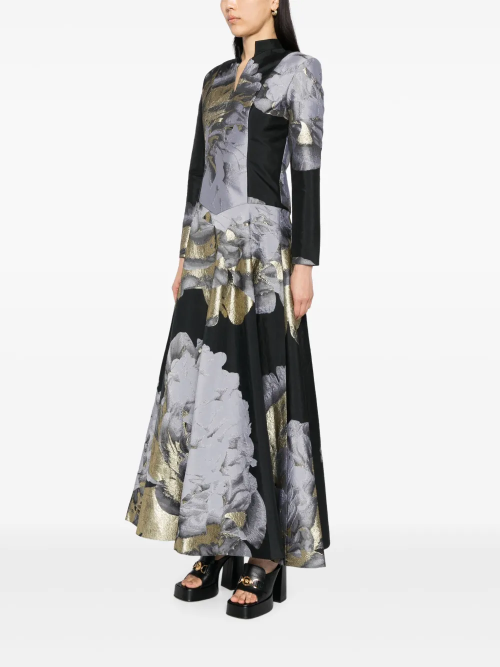 Tessitura Body Couture Patchwork Design Dress In Multi