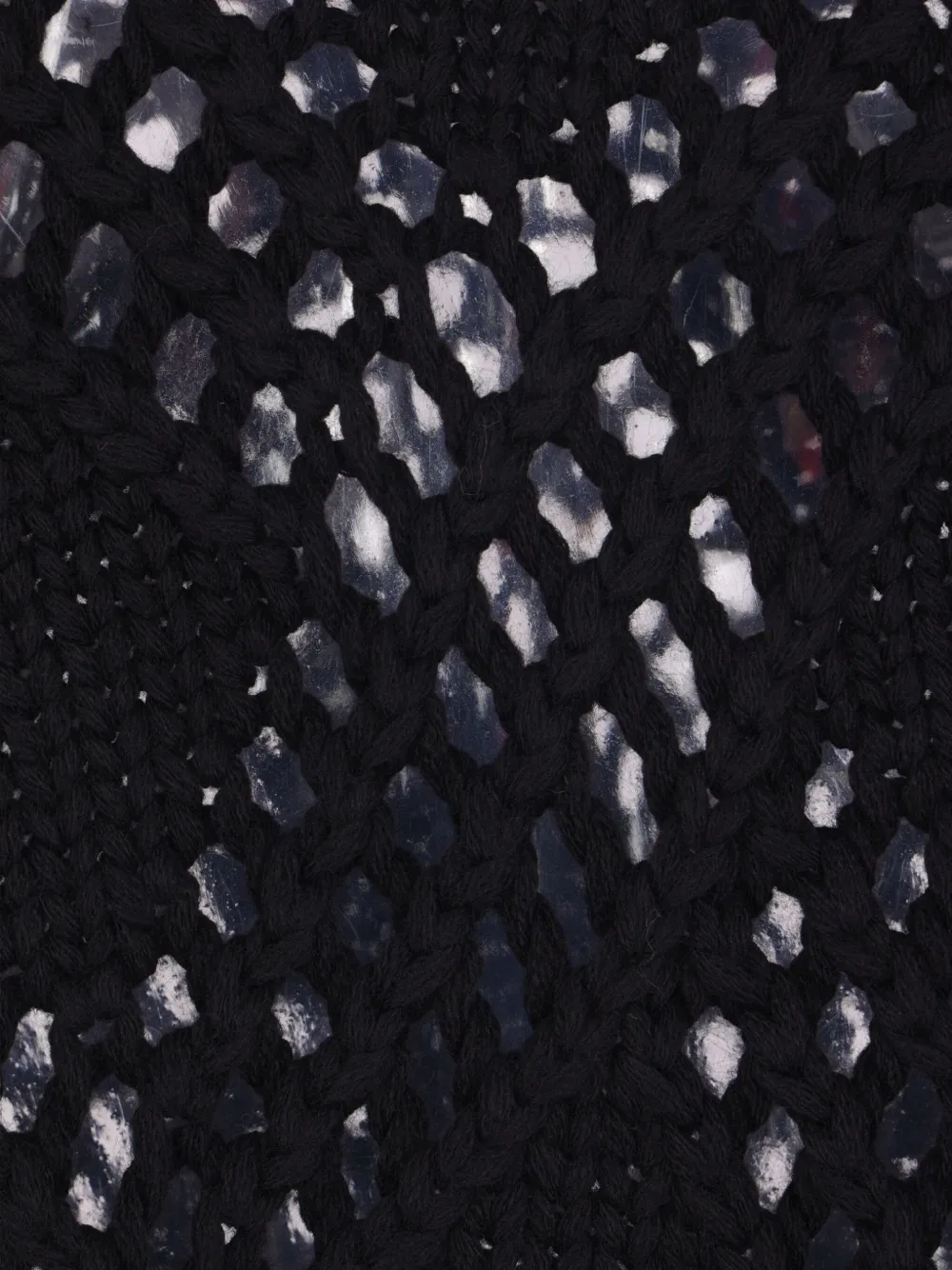 Jil Sander Geometric-pattern Knit Sweater In Black