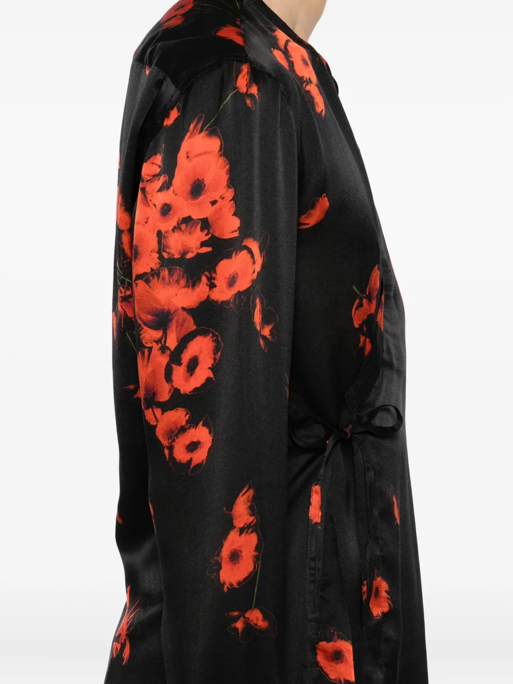 Tessitura Body Couture Floral-print Top In Black