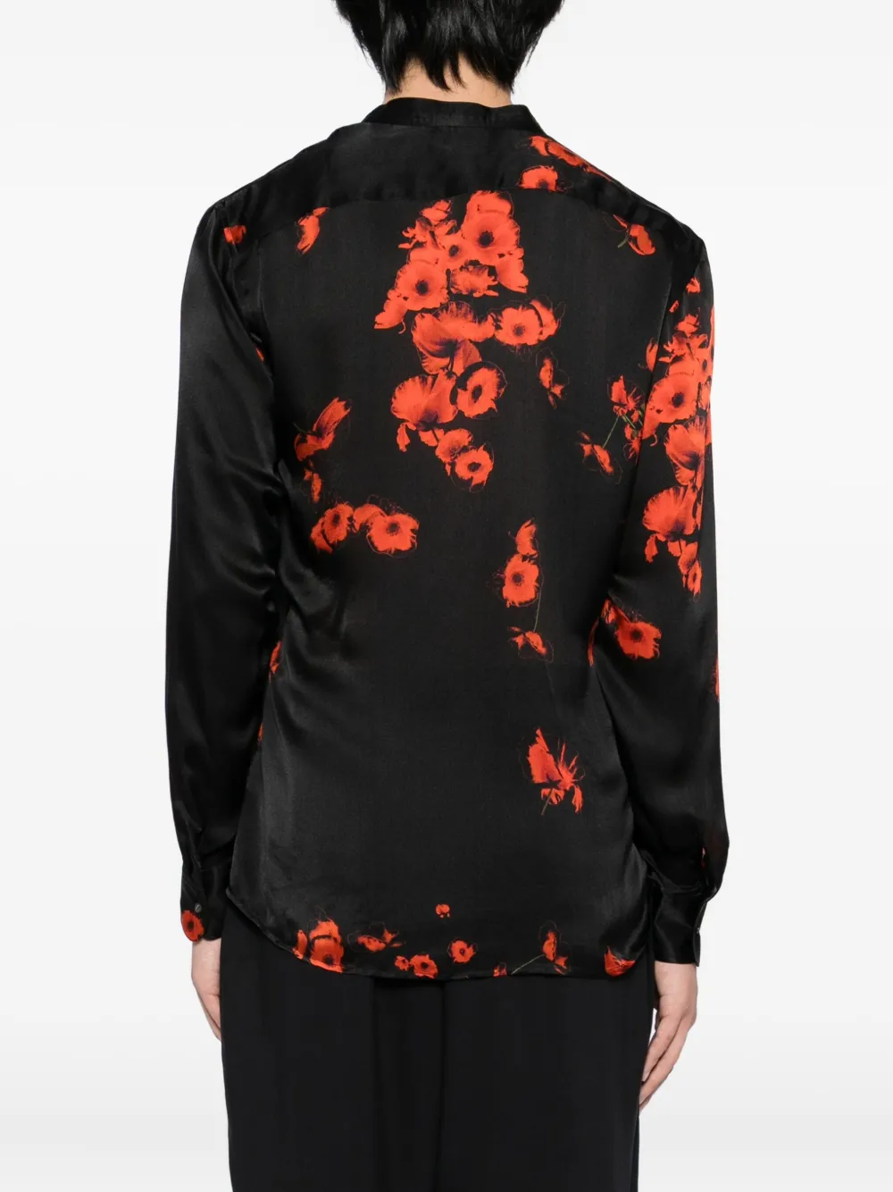 Tessitura Body Couture Floral-print Top In Black