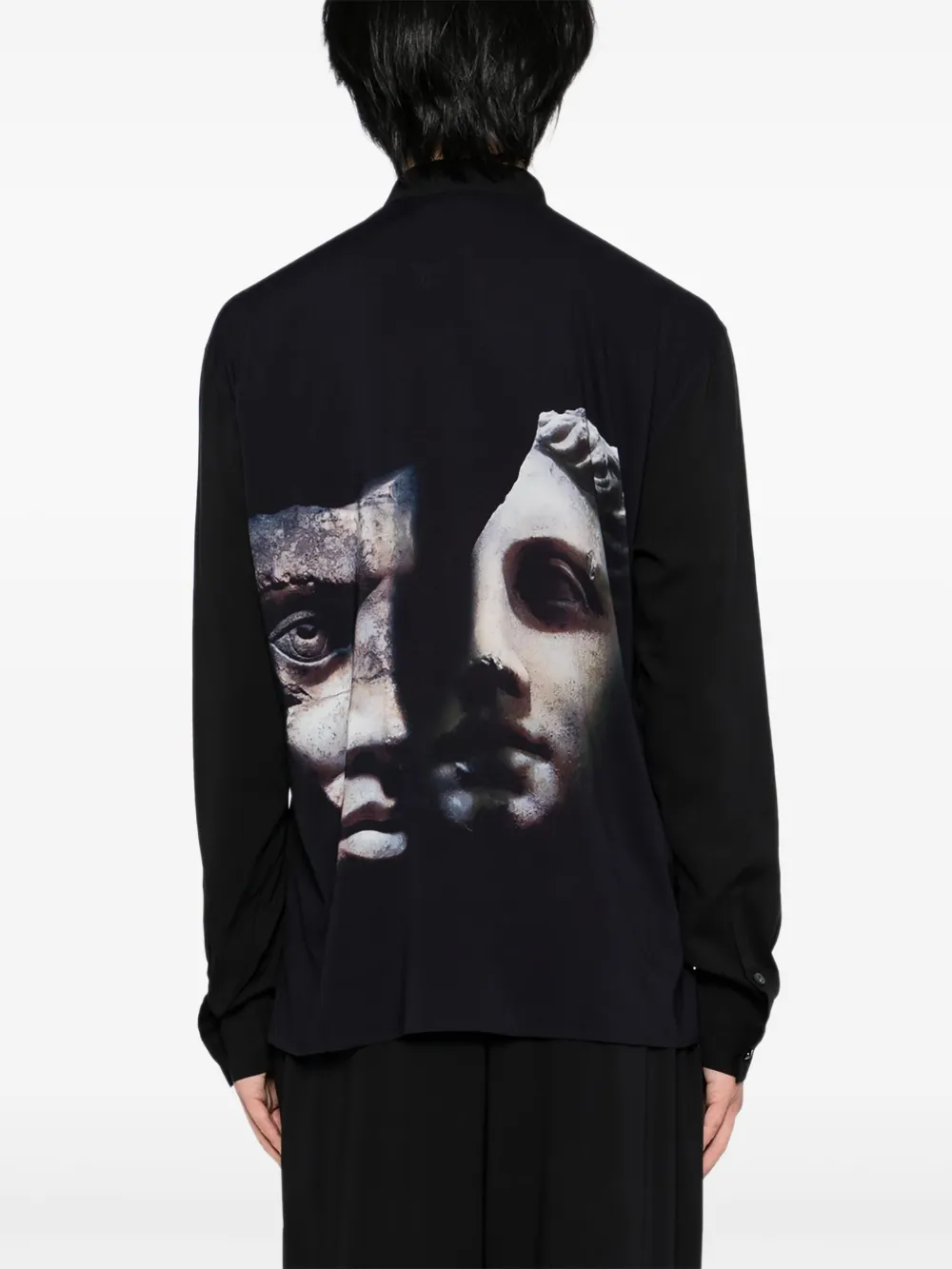 Tessitura Body Couture Graphic-print Shirt In Black