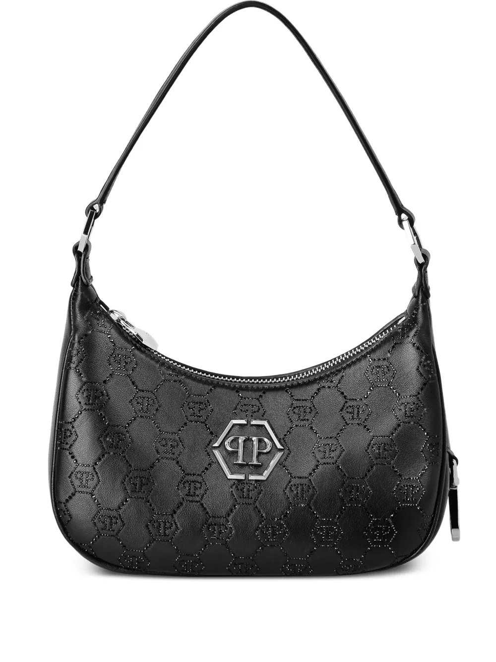 Philipp Plein Borsa a spalla con monogramma - Nero