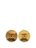 CHANEL Pre-Owned 1993 Gold Plated CC Clip on Earrings costume earrings