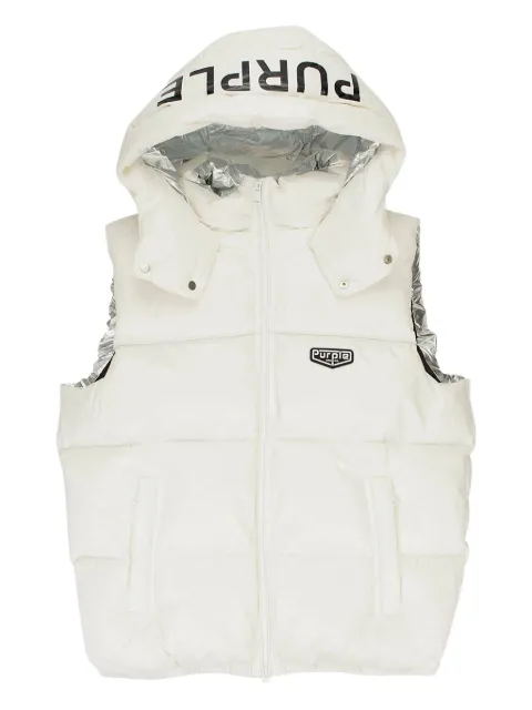 Purple Brand hooded puffer vest